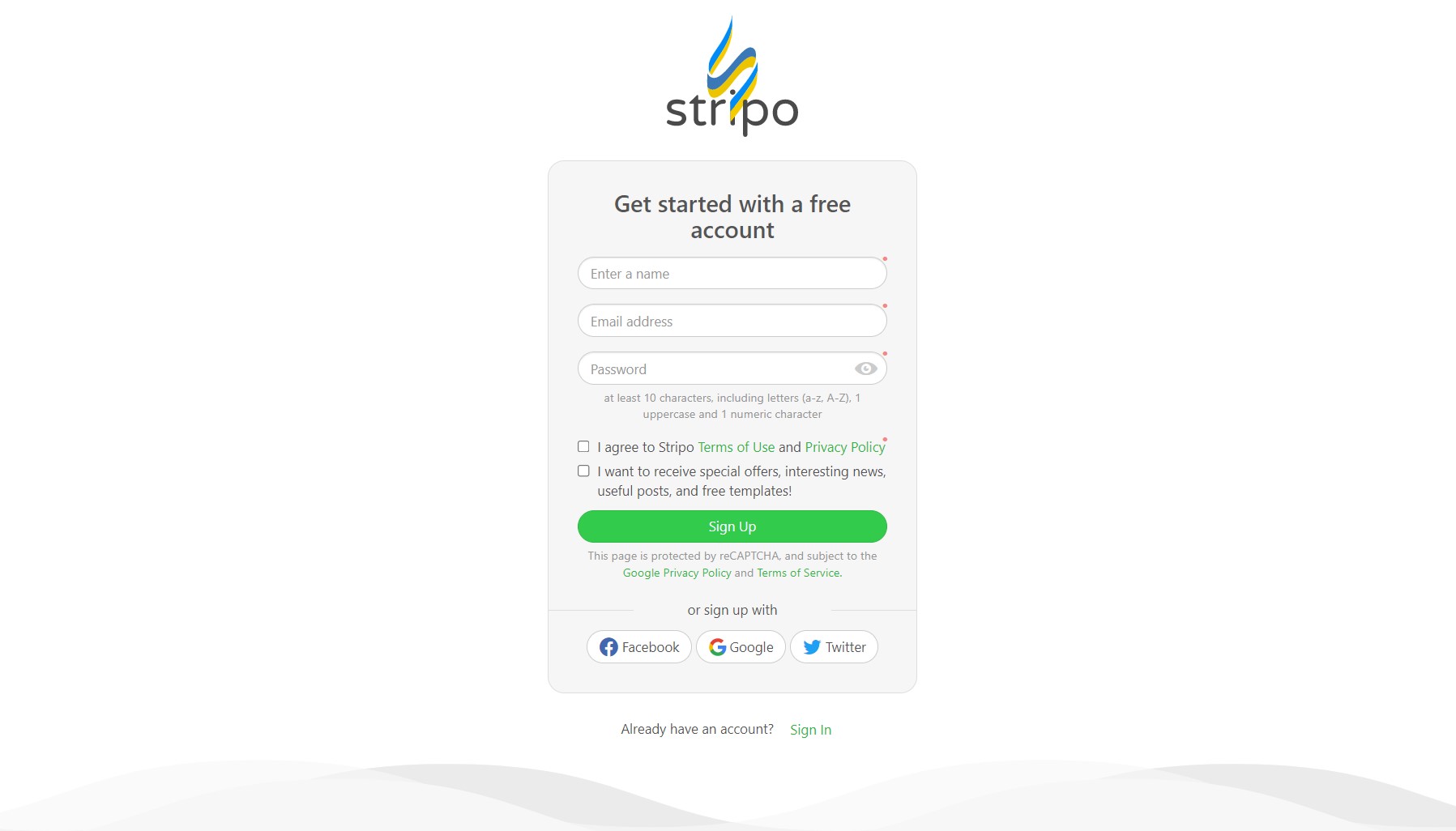 stripo-free-account
